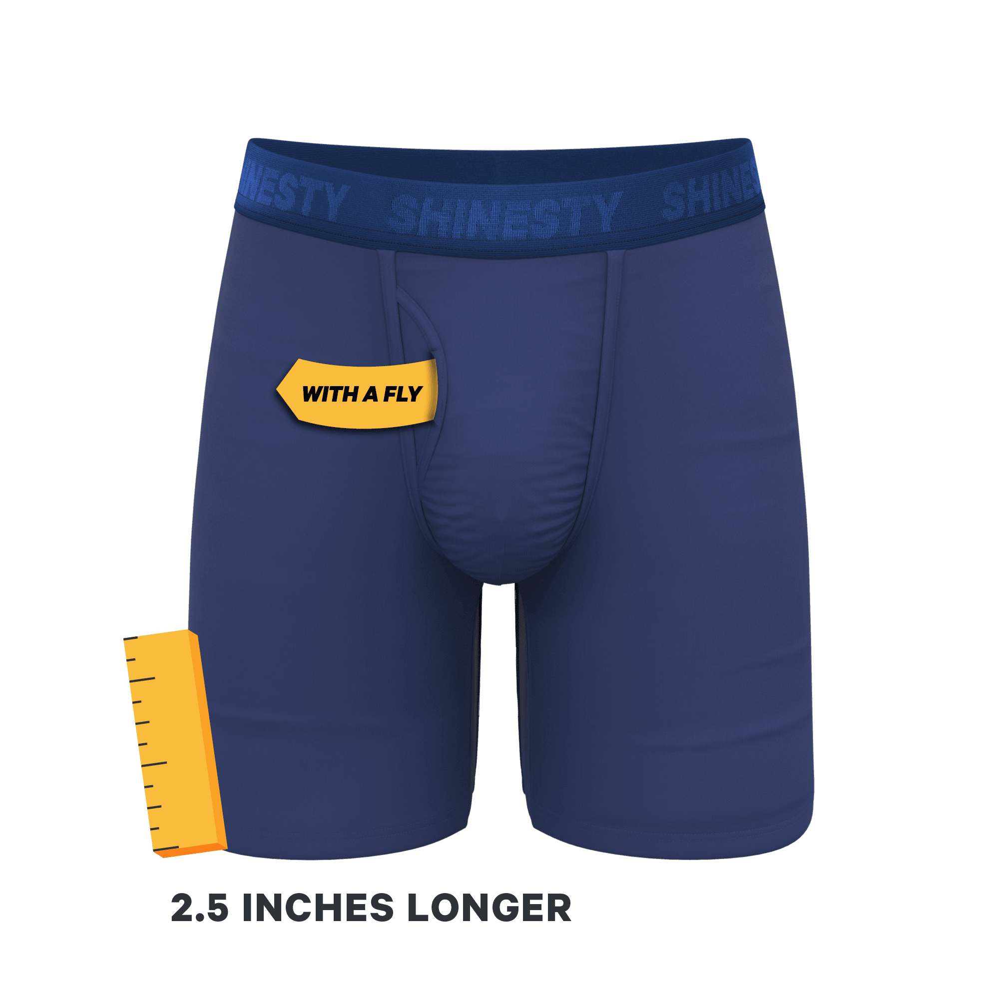The Bloom Moon | Tonal Navy Ball Hammock® Boxer - Long Leg - Shinesty - Flyclothing LLC