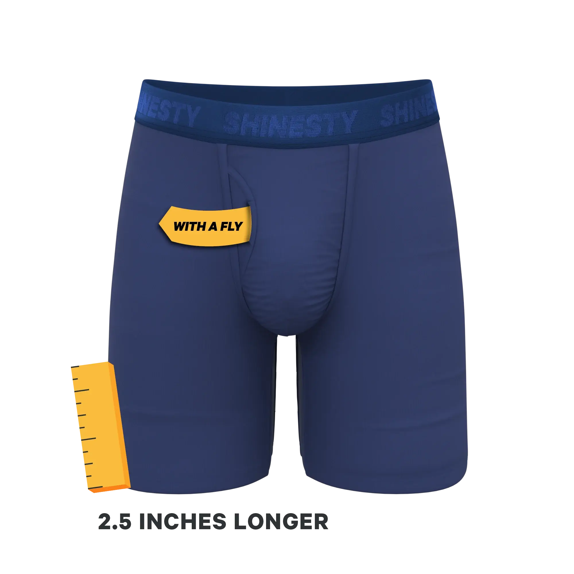 The Bloom Moon | Tonal Navy Long Leg Ball Hammock® Pouch Underwear With Fly - Shinesty - Flyclothing LLC