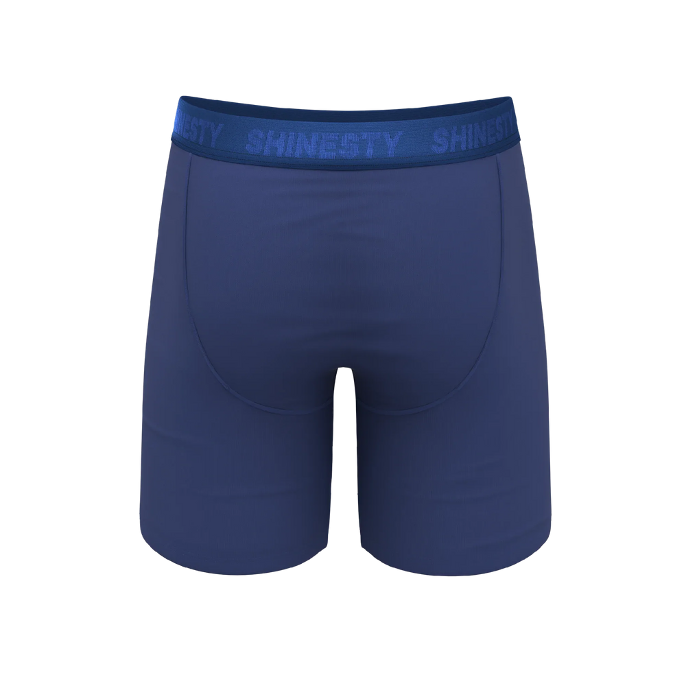 The Bloom Moon | Tonal Navy Long Leg Ball Hammock® Pouch Underwear With Fly - Shinesty - Flyclothing LLC