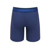 The Bloom Moon | Tonal Navy Long Leg Ball Hammock® Pouch Underwear With Fly - Shinesty - Flyclothing LLC