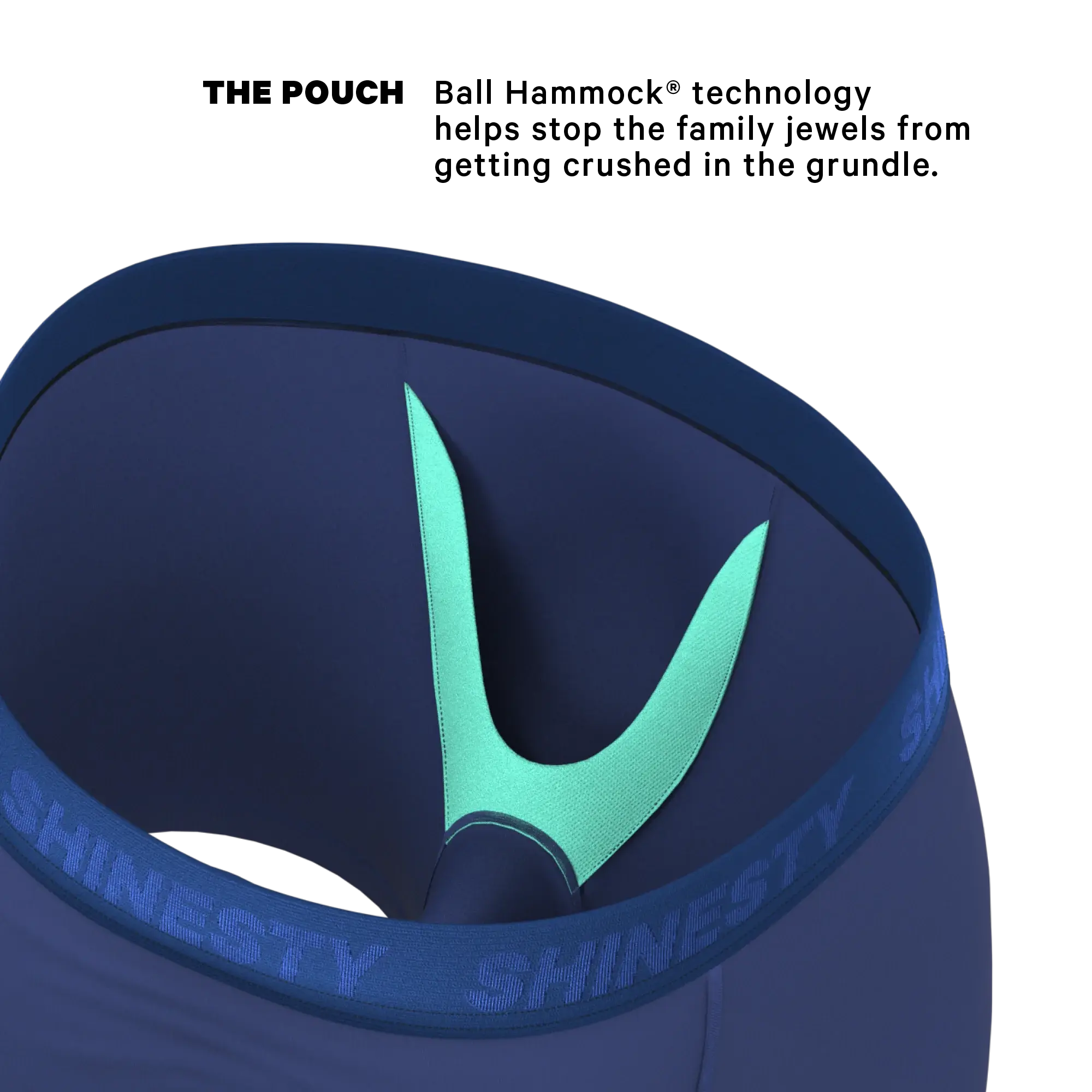 The Bloom Moon | Tonal Navy Ball Hammock® Pouch Underwear - Shinesty - Flyclothing LLC