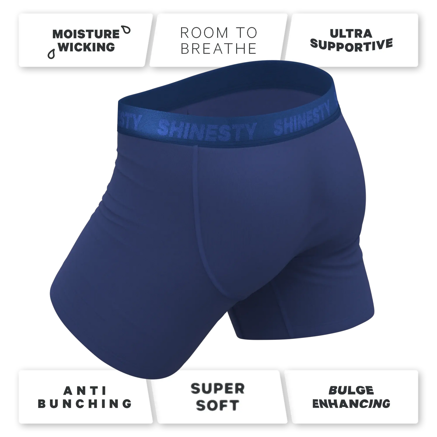 The Bloom Moon | Tonal Navy Ball Hammock® Pouch Underwear - Shinesty - Flyclothing LLC