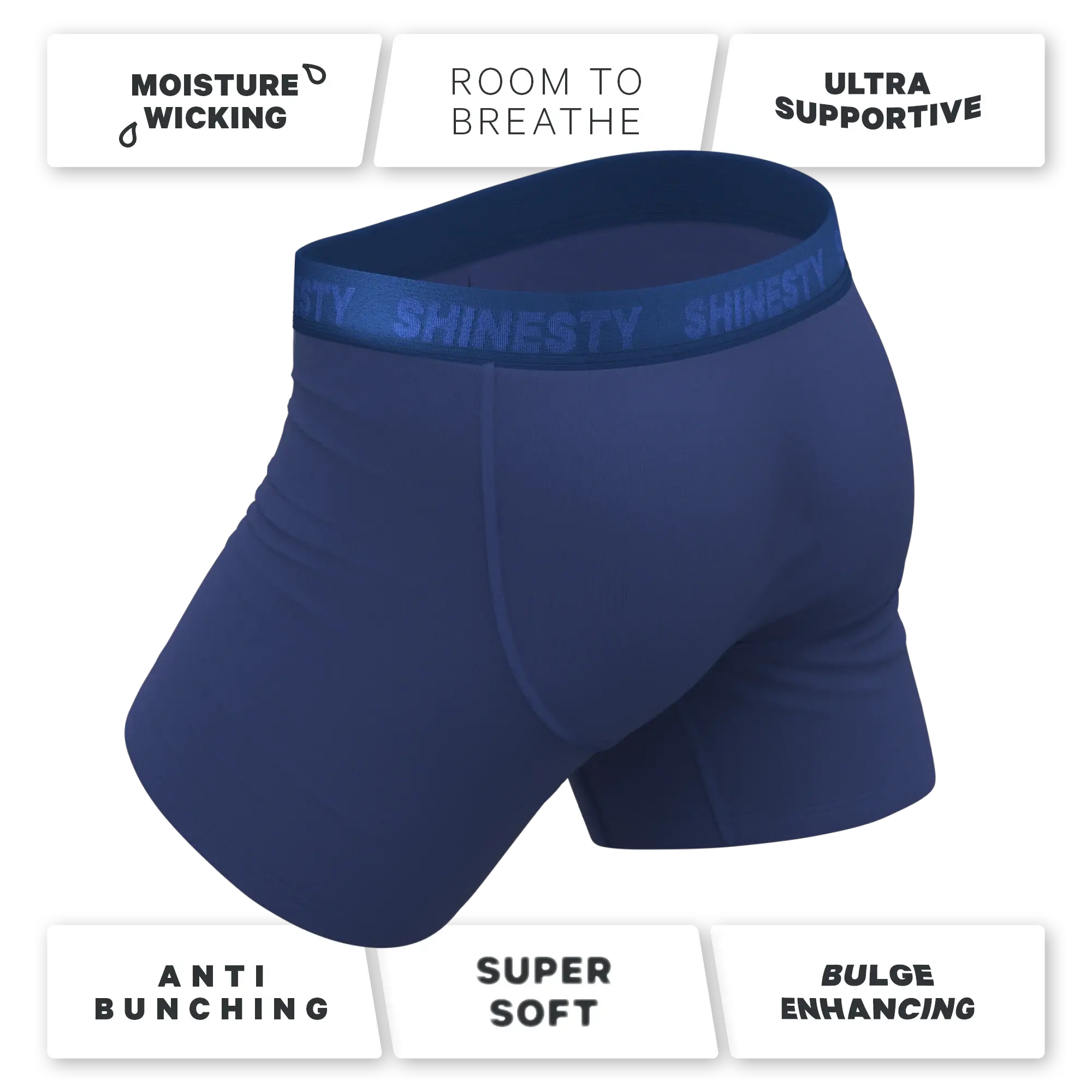 The Bloom Moon | Tonal Navy Ball Hammock® Pouch Underwear - Shinesty - Flyclothing LLC