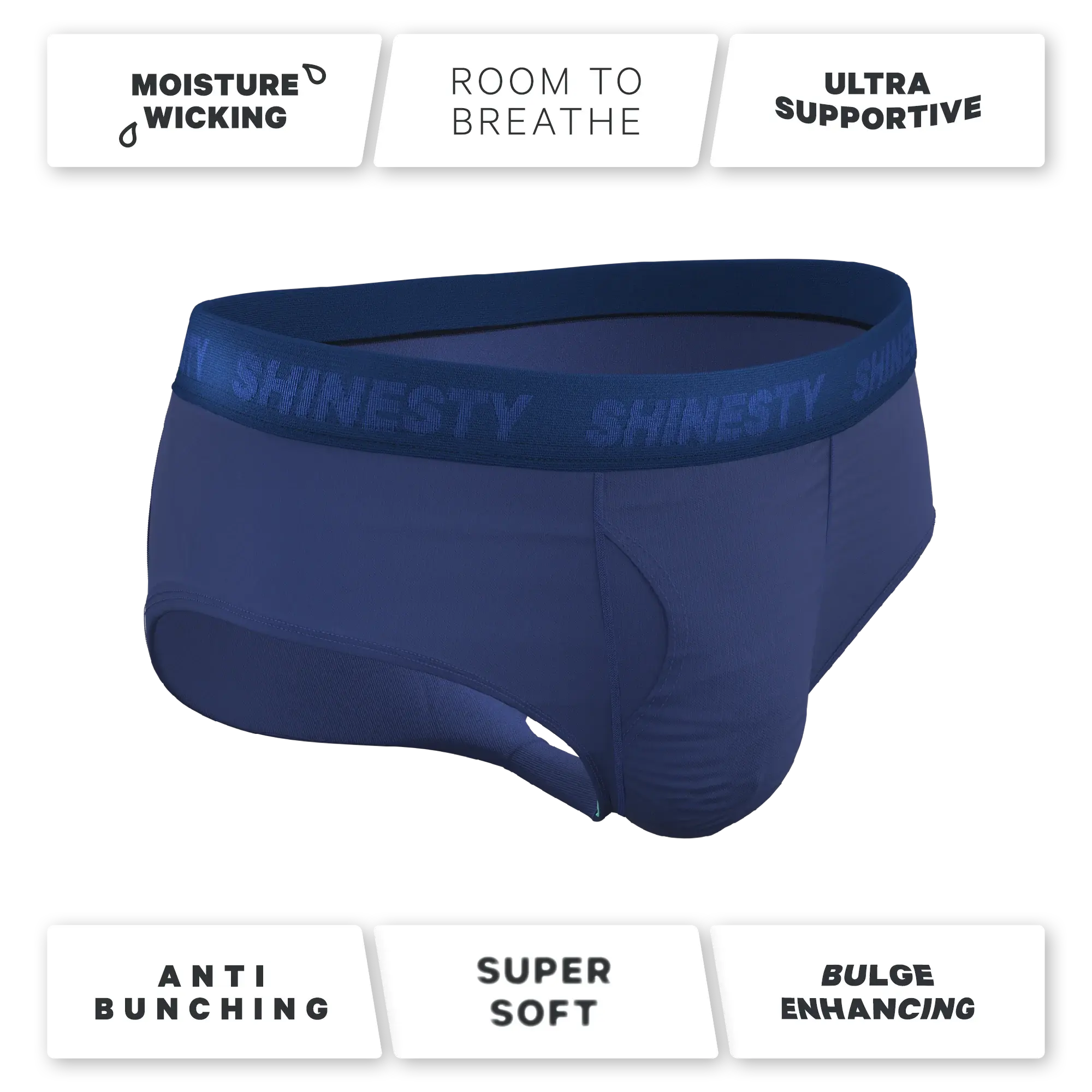 The Bloom Moon | Tonal Navy Ball Hammock® Pouch Underwear Briefs - Shinesty - Flyclothing LLC