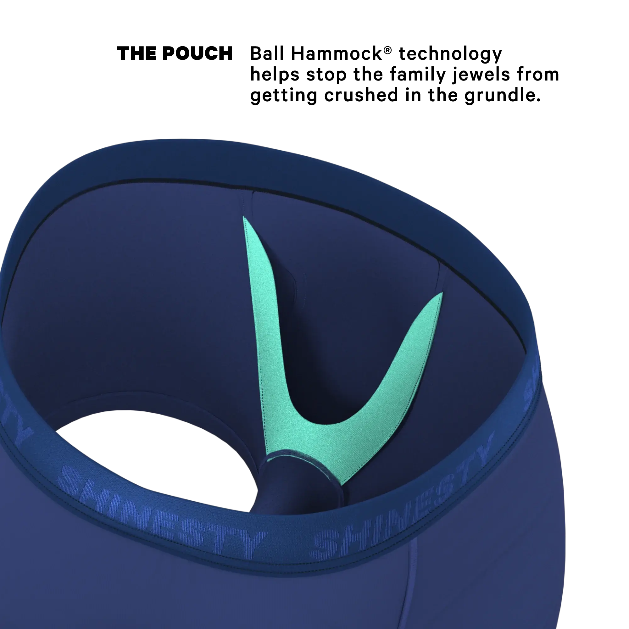 The Bloom Moon | Tonal Navy Ball Hammock® Pouch Trunks Underwear - Shinesty - Flyclothing LLC