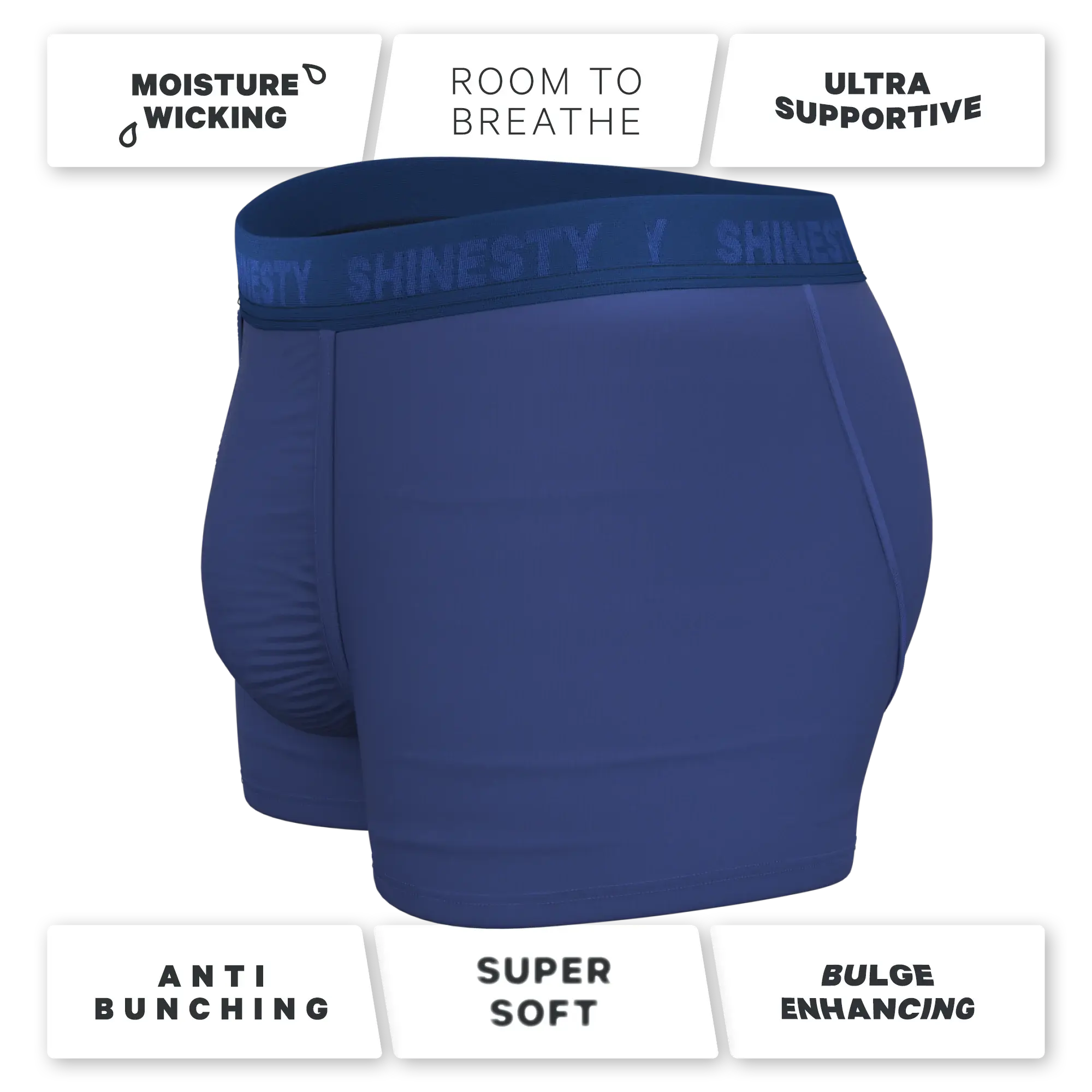 The Bloom Moon | Tonal Navy Ball Hammock® Pouch Trunks Underwear - Shinesty - Flyclothing LLC