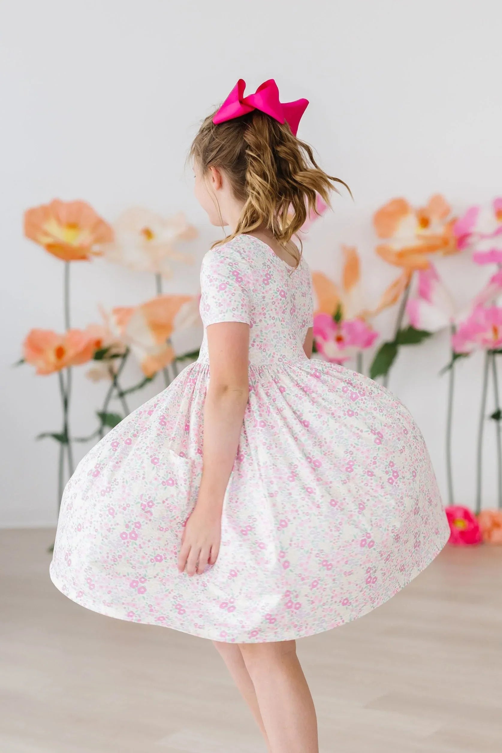 Blooming Beauty S/S Pocket Twirl Dress - Mila & Rose ® - Flyclothing LLC