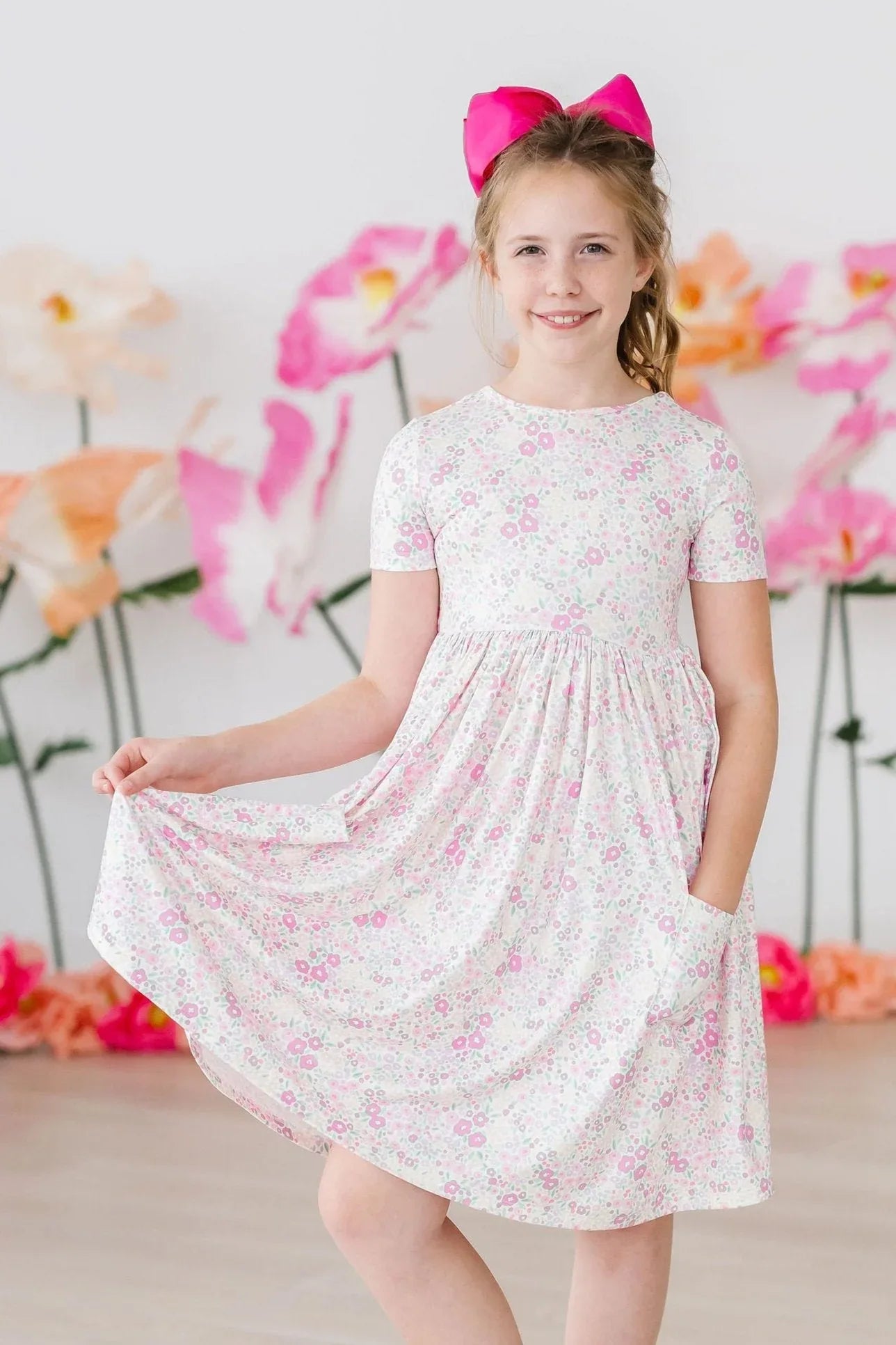 Blooming Beauty S/S Pocket Twirl Dress - Mila & Rose ® - Flyclothing LLC