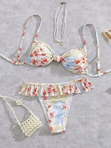 Blossom Garden Ruffle 2 Piece Bikini Set