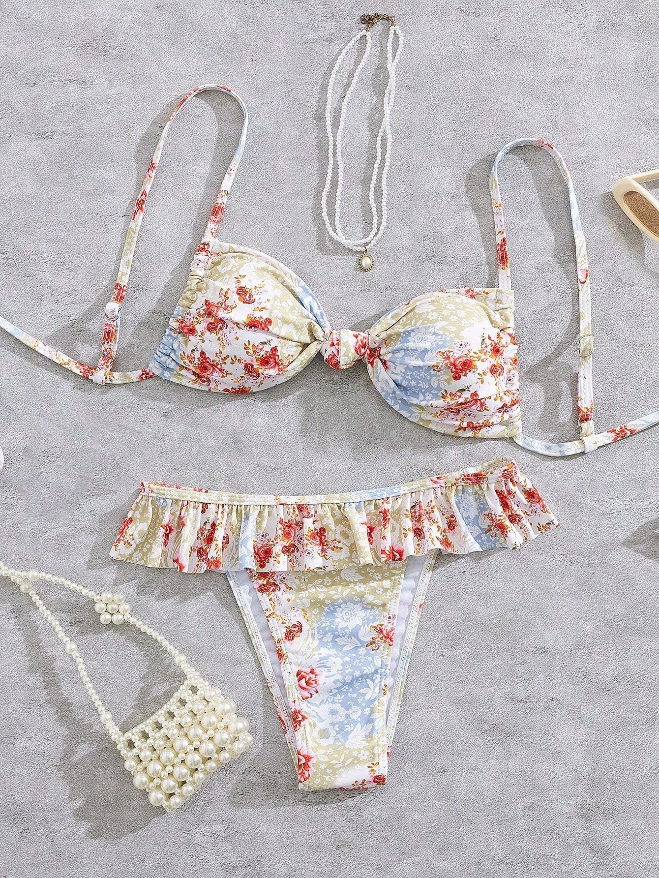 Blossom Garden Ruffle 2 Piece Bikini Set
