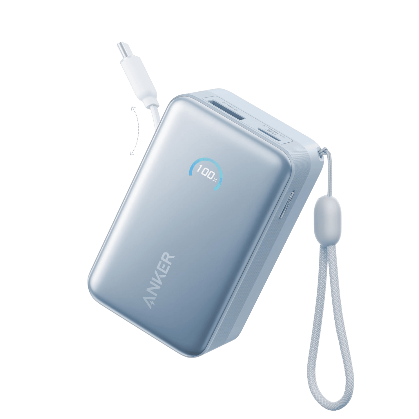 Anker Nano Power Bank (10K, 45W, Built-In Retractable USB-C Cable) - Anker - Flyclothing LLC