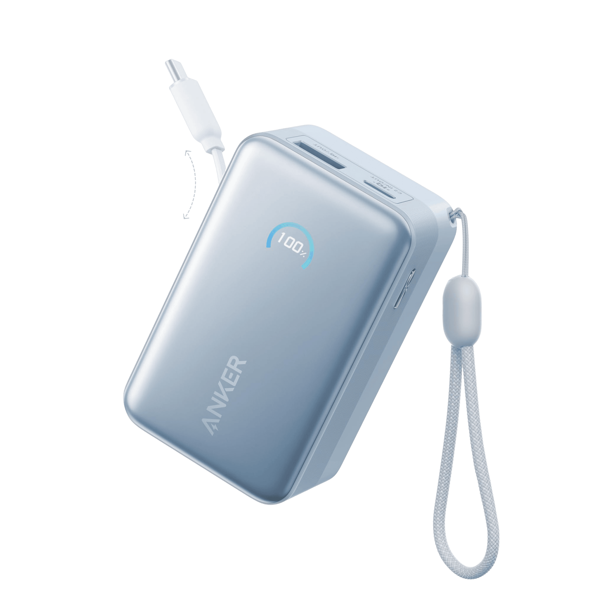 Anker Nano Power Bank (10K, 45W, Built-In Retractable USB-C Cable) - Anker - Flyclothing LLC