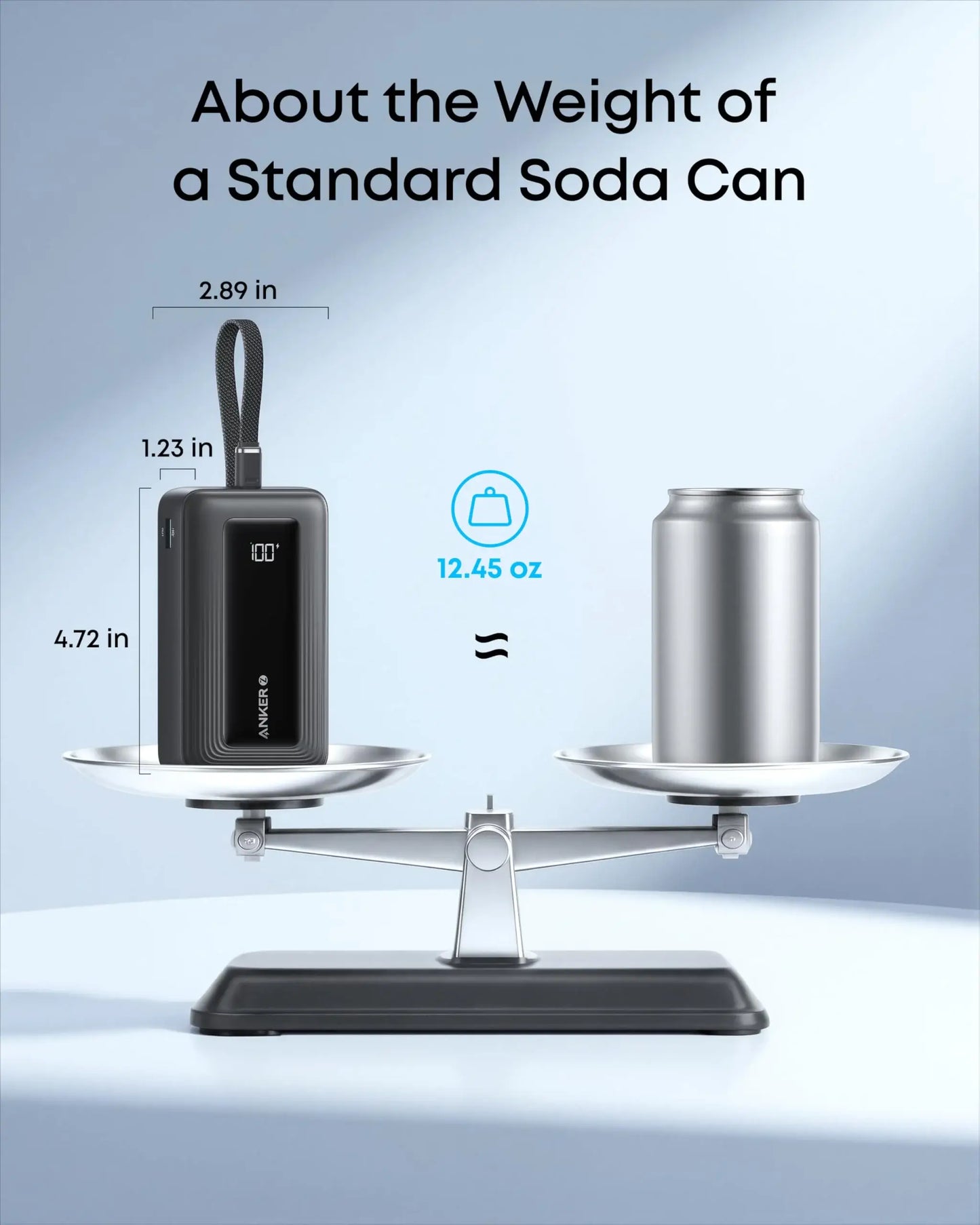 Anker Zolo Power Bank (10K, 30W) with a 5.4-inch (13.7 cm) built-in USB-C cable. - Anker - Flyclothing LLC