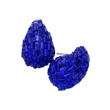 Baguette Stone Embellished Teardrop Earrings - Madeline Love - Flyclothing LLC