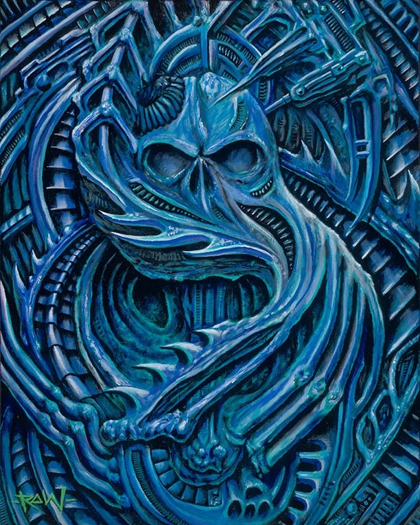 Black Market Art Company Blue Bio Print