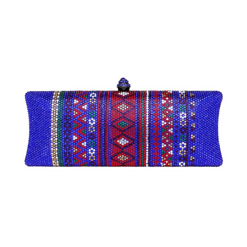 Bling Aztec Print Evening Clutch Bag - Madeline Love - Flyclothing LLC