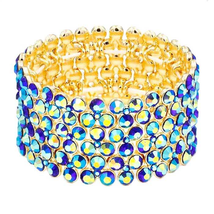 Bubble Stone Stretch Evening Bracelet - Madeline Love - Flyclothing LLC