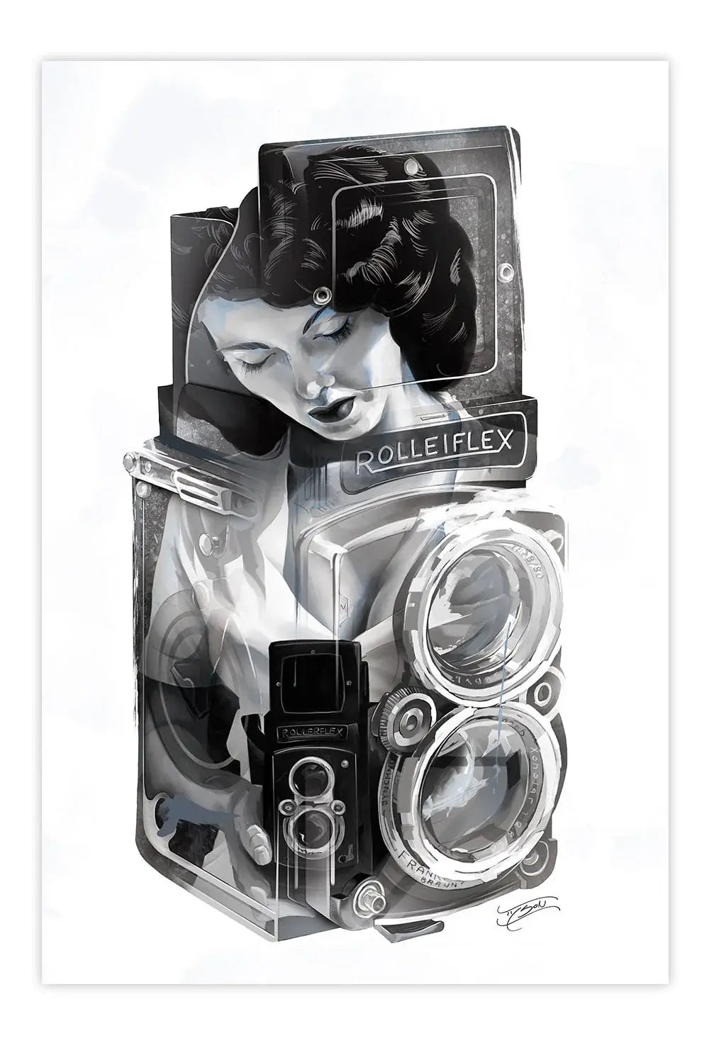 Black Market Art Company Blue Bunny Print - Black Market Art Company - Flyclothing LLC