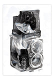 Black Market Art Company Blue Bunny Print