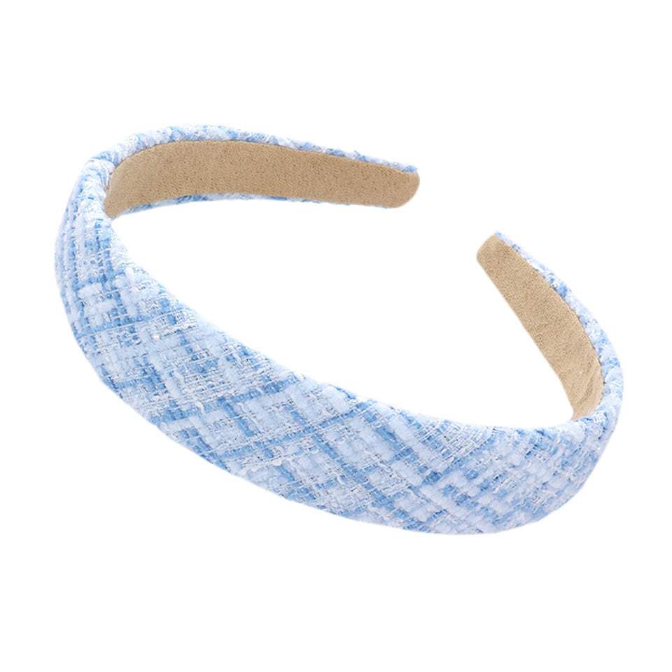 Check Patterned Tweed Headband - Madeline Love - Flyclothing LLC