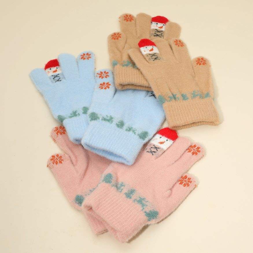 Christmas Theme Pattern Smart Touch Winter Gloves - Madeline Love - Flyclothing LLC