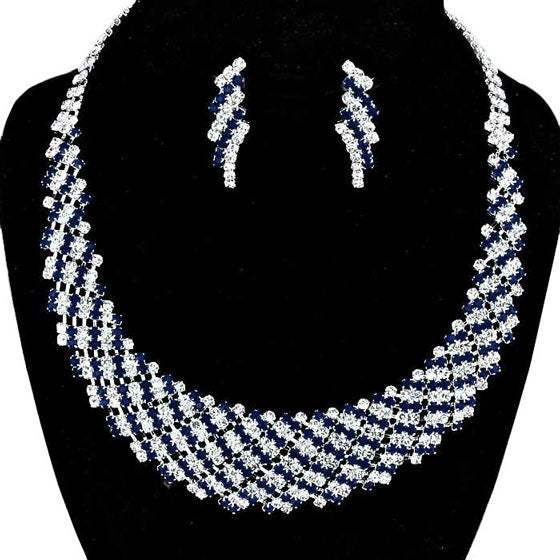 Crystal Rhinestone Round Collar Necklace - Madeline Love - Flyclothing LLC