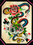 Black Market Art Company Blue Death Flash Print