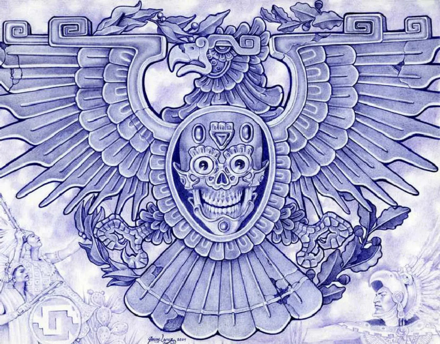 Black Market Art Company Blue Eagle Print - Black Market Art Company - Flyclothing LLC