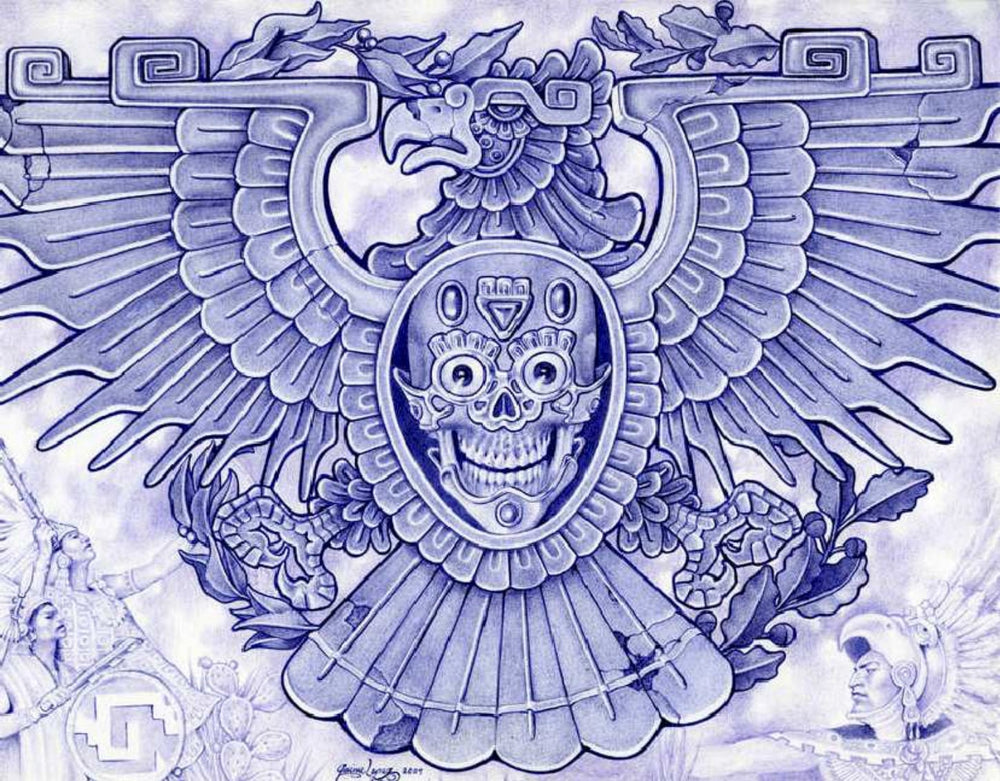 Black Market Art Company Blue Eagle Print
