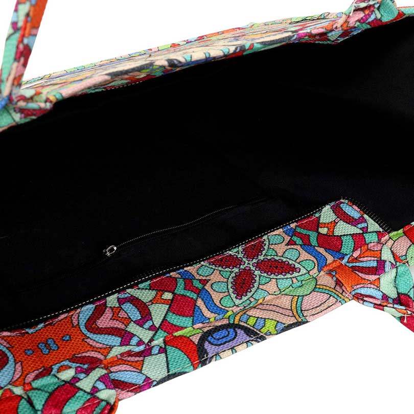 Evil Eye Hamsa Hand Printed Tote Bag - Madeline Love - Flyclothing LLC