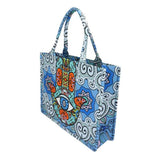 Evil Eye Hamsa Hand Printed Tote Bag - Madeline Love - Flyclothing LLC