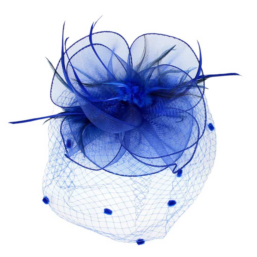 Feather Mesh Flower Fascinator Headband - Madeline Love - Flyclothing LLC