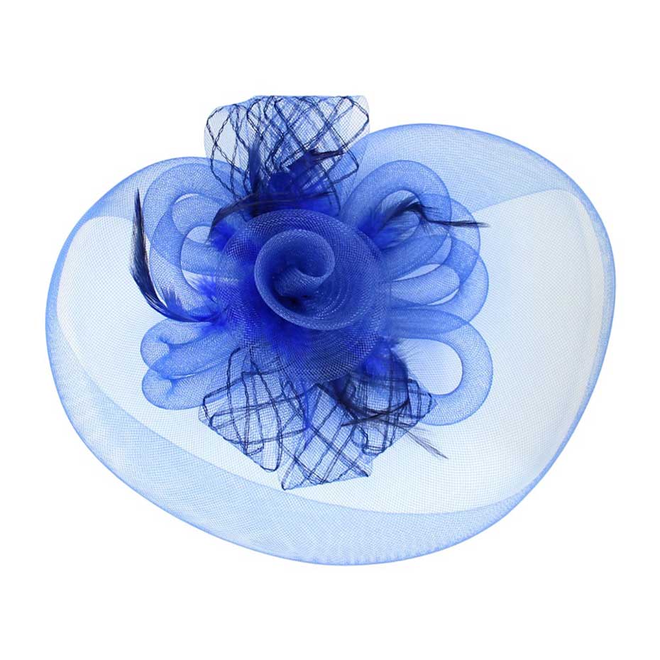 Feather Mesh Flower Fascinator Headband - Madeline Love - Flyclothing LLC