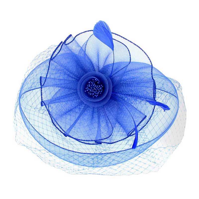 Feather Mesh Flower Fascinator Headband - Madeline Love - Flyclothing LLC