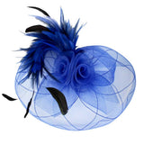 Feather Pearl Cluster Mesh Flower Fascinator Headband - Madeline Love - Flyclothing LLC