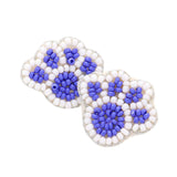 Felt Back Seed Beaded Paw Stud Earrings - Madeline Love - Flyclothing LLC