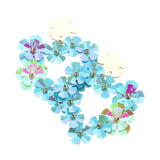 Flower Cluster Heart Dangle Earrings - Madeline Love - Flyclothing LLC