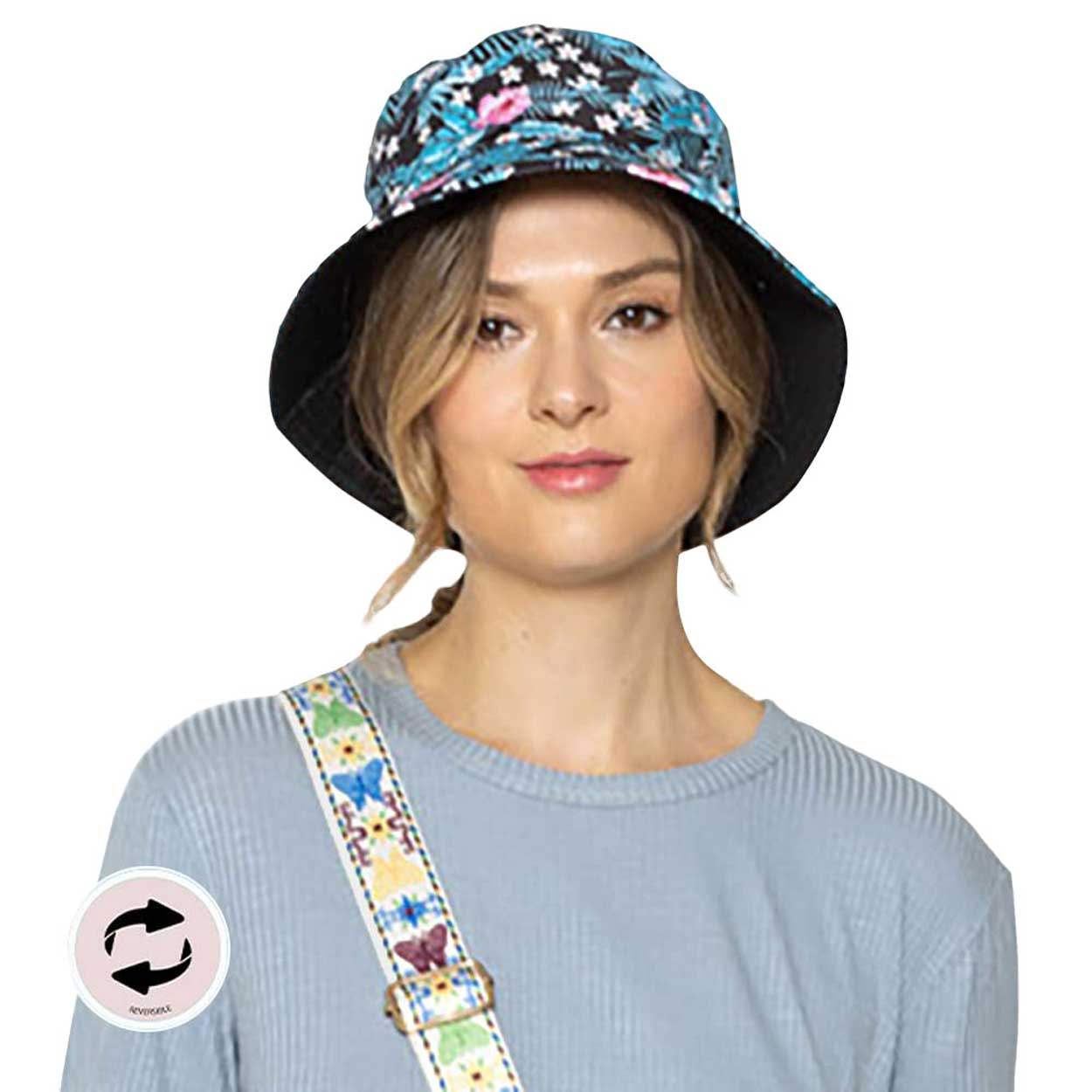 Flower Leaf Reversible Bucket Hat - Madeline Love - Flyclothing LLC