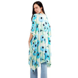 Flower Print Kimono Poncho - Madeline Love - Flyclothing LLC