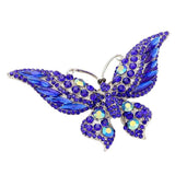 Glass Crystal Butterfly Pin Brooch - Madeline Love - Flyclothing LLC