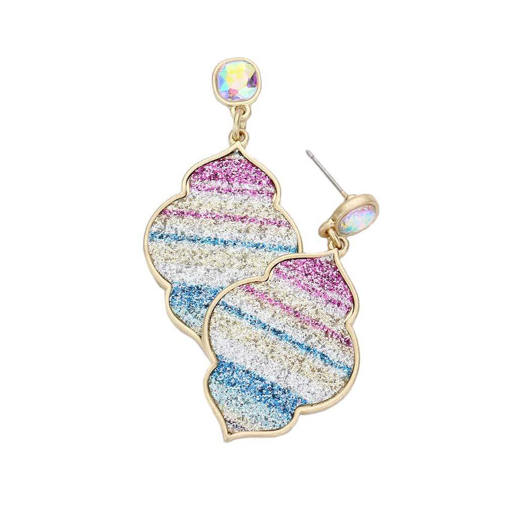 Glittered Petal Dangle Earring - Madeline Love - Flyclothing LLC