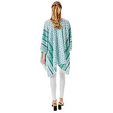 Greek Mati Mataki Printed Cover Up Kimono Poncho - Madeline Love - Flyclothing LLC