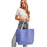 Metallic Whale Beach Tote Bag - Madeline Love - Flyclothing LLC