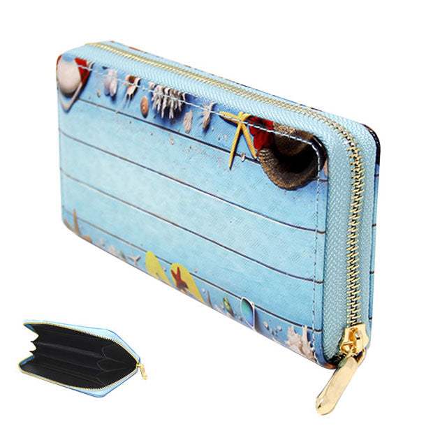 Sealife Shell Starfish 3D Hologram Wallet - Madeline Love - Flyclothing LLC