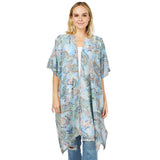 Paisley Patterned Cover Up Kimono Poncho - Madeline Love - Flyclothing LLC