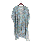 Paisley Patterned Cover Up Kimono Poncho - Madeline Love - Flyclothing LLC