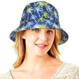 Palm Tree Printed Bucket Hat - Madeline Love - Flyclothing LLC