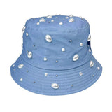 Pearl Embellished Bucket Hat - Madeline Love - Flyclothing LLC