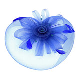 Pearl Feather Mesh Flower Fascinator Headband - Madeline Love - Flyclothing LLC