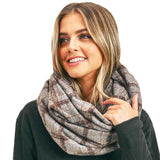 Plaid Check Infinity Scarf - Madeline Love - Flyclothing LLC